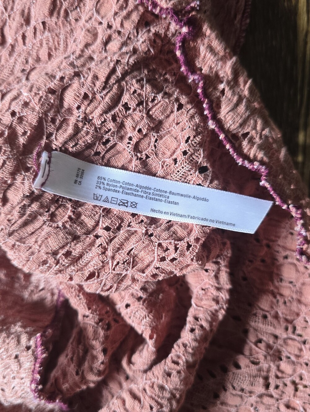 Intimately Free People Lace Tank Top | Medium | Dusty Rose - Picture 3 of 4